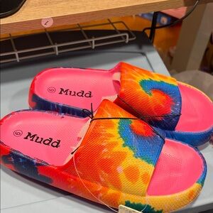 Mudd Kids Colorful Tie-Dye Slide Sandals